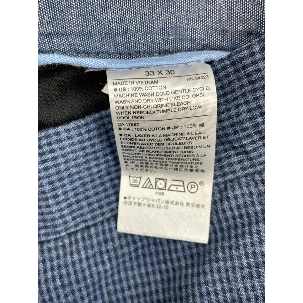 Banana Republic Pants Mens 33 x 30 100% Cotton Aiden Fit Flat Front Chino